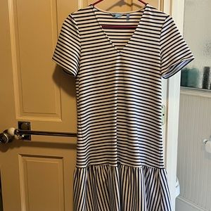 Draper James Blue and white striped dress